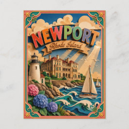Cartão Postal PopCut Estados Newport Rhode Island Arte em Papel
