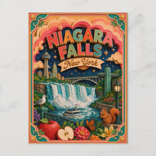 Cartão Postal PopCut Estados Niagara Falls Nova York Arte em Pap