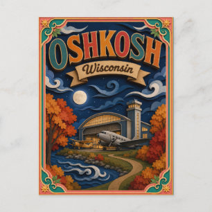 Cartão Postal PopCut Estados Oshkosh Wisconsin Arte em Papel