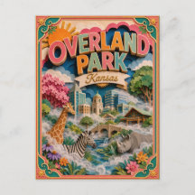 PopCut Estados Overland Park Kansas Arte em Papel