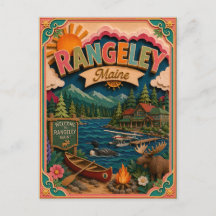 PopCut Estados Rangeley Maine Arte em Papel