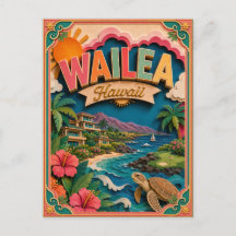 PopCut Estados Wailea Havaí Arte de Papel