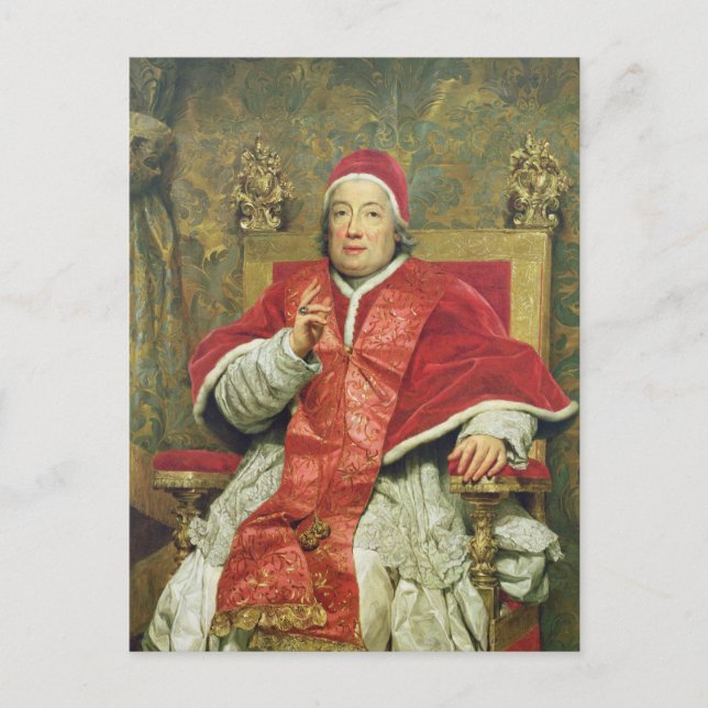 Cartão Postal Pope Clement XIII (1693-1769) (óleo na canvas) (Frente)