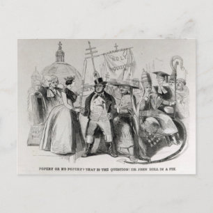 Cartão Postal Popery ou No Popery? 1850