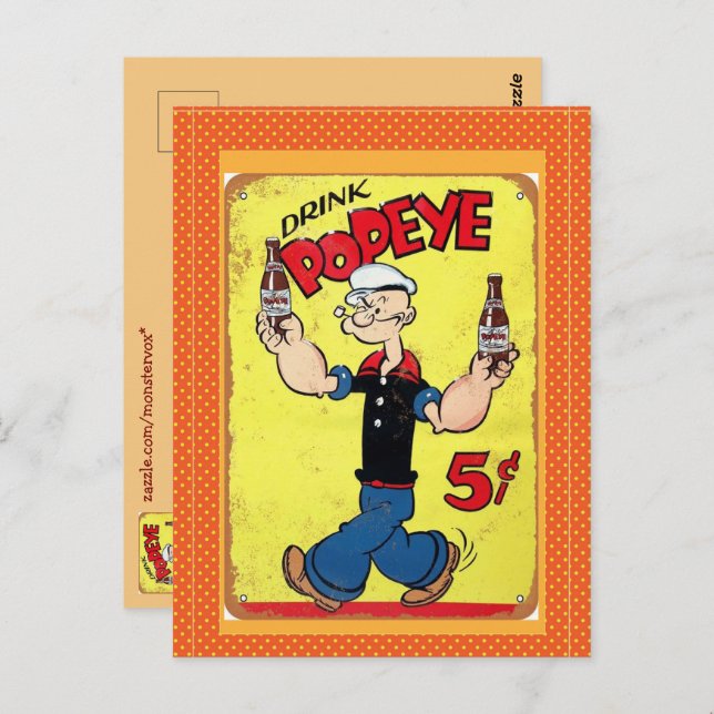 Cartão Postal Popeye Postcard (Frente/Verso)