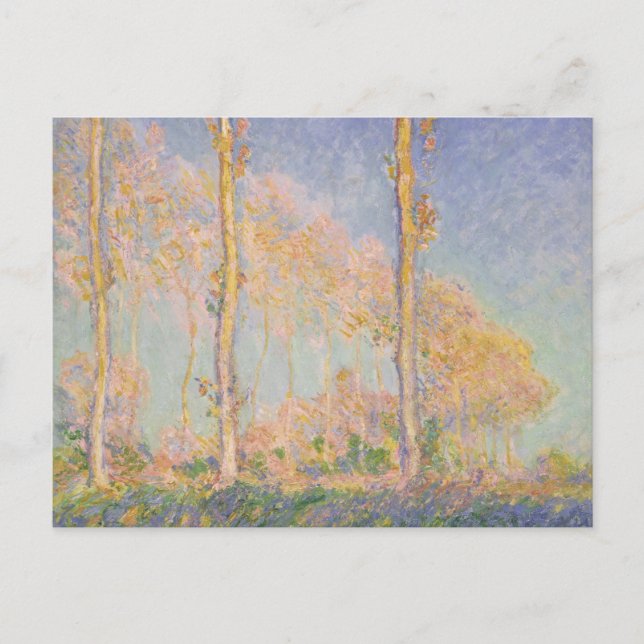 Cartão Postal Poplars, impressionist landscape, Claude Monet (Frente)