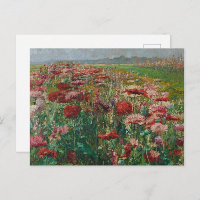 Cartão Postal Poppies Blooming - Olga Wisinger Florian (Frente/Verso)