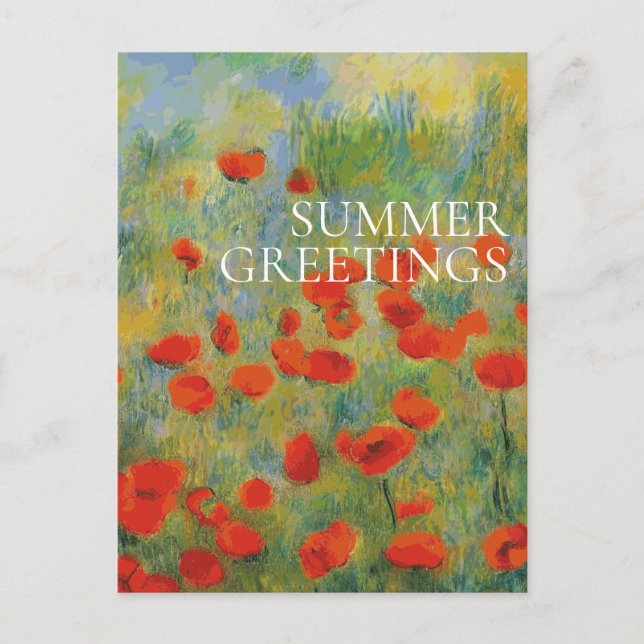 Cartão Postal Poppies - Cartão-postal (Frente)