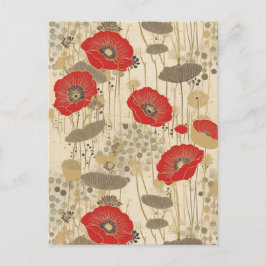 Cartão Postal Poppies Chiyogami