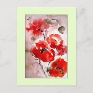 Cartão postal "Poppies para 2015"