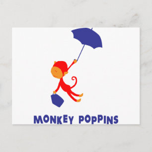 Cartão Postal Poppins Macacos