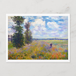 Cartão Postal Poppy Field, Argenteuil, 1875 Claude Monet