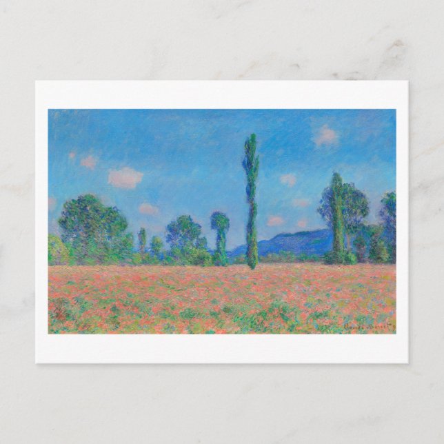 CARTÃO POSTAL "POPPY FIELD, GIVERNY" 1890-91 CLAUDE MONET (Frente)