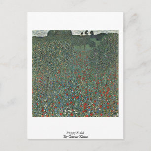 Cartão Postal Poppy Field Por Gustav Klimt