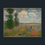 Cartão Postal Poppy Fields Claude Monet Fine Art<br><div class="desc">Este postal apresenta trabalho de arte pintado pelo brilhante pintor impressionista francês Claude Monet. O trabalho apresentado neste cartão postal foi concluído no final de 1873. Claude Monet pintou "en plein air", o que significa que pintou lá fora. Ele pintou o que viu na sua frente na natureza. Esta pintura...</div>
