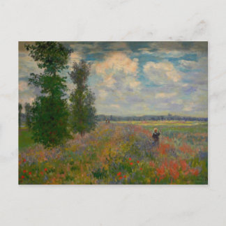 Cartão Postal Poppy Fields Claude Monet Fine Art