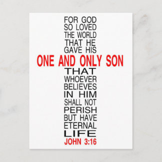 Cartão postal Por Deus Assim Amou O Mundo