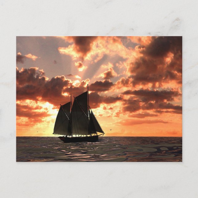 Cartão Postal por do sol (Frente)