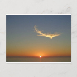 Cartão Postal pôr do sol anjo