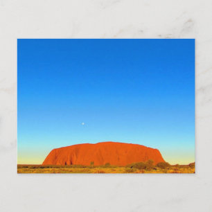 Cartão Postal pôr do sol azul uluru
