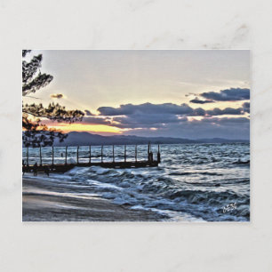Cartão Postal Por do sol bonito em Montego Bay, Jamaica