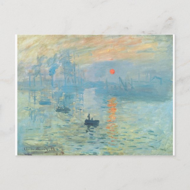 Cartão Postal Por do sol - Claude Monet (Frente)