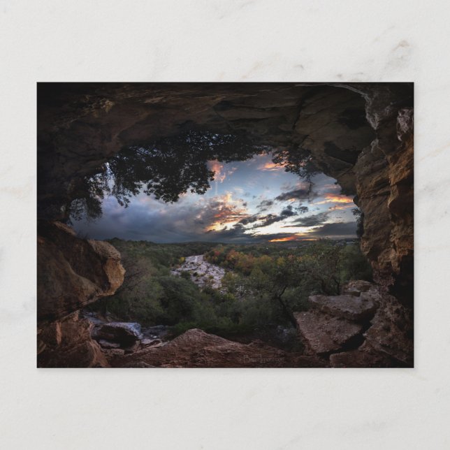 Cartão Postal Por do sol da angra de Barton - Austin, Texas (Frente)