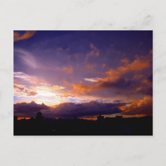 Cartão Postal pôr do sol da cidade