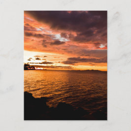 Cartão Postal Por do sol da ilha de Denaru, Fiji