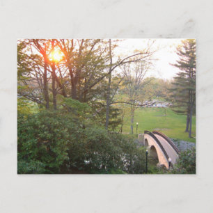 Cartão Postal Pôr do sol da Rainbow Bridge no Grove City College