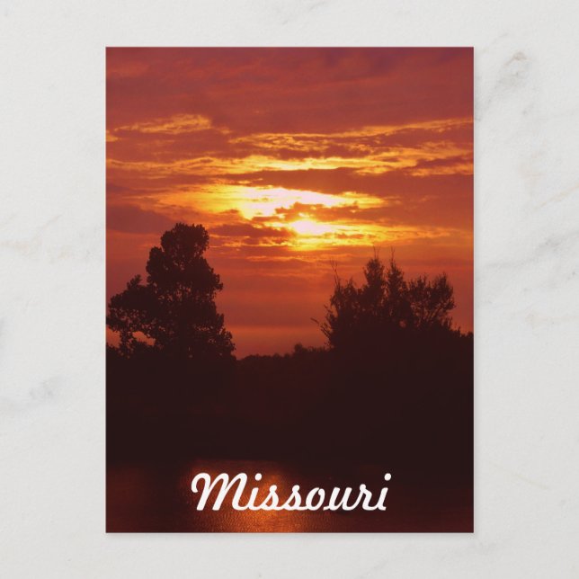 Cartão Postal Por do sol de Missouri (Frente)