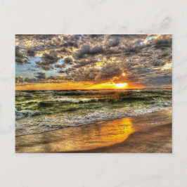 Cartão Postal Pôr do sol dinâmico na Praia de Pensacola, Flórida