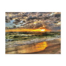 Pôr do sol dinâmico na Praia de Pensacola, Flórida