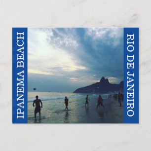 Cartão Postal pôr do sol do futebol ipanema