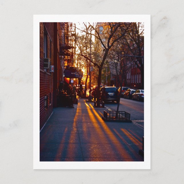 Cartão Postal POR DO SOL do GREENWICH VILLAGE (c) 2012 S.Tammany (Frente)