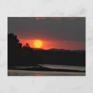 Cartão Postal pôr do sol do rio Ohio
