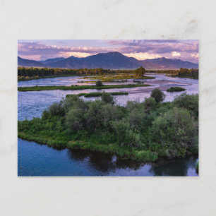 Cartão Postal Pôr do sol do rio Snake - Swan Valley - Idaho
