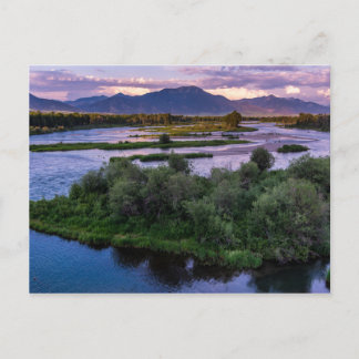 Cartão Postal Pôr do sol do rio Snake - Swan Valley - Idaho