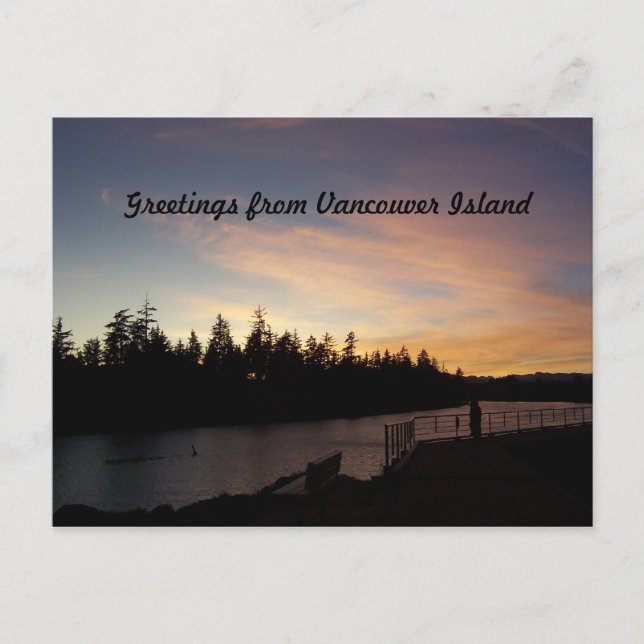 Cartão Postal Por do sol dourado (Frente)