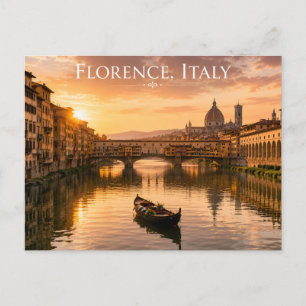 Cartão Postal Pôr do Sol em Florença Itália Viagem
