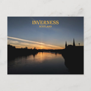 Cartão Postal Pôr do sol em Inverness, Escócia, Reino Unido