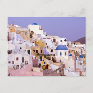 Cartão Postal Pôr do sol em Oil, Santorini 2