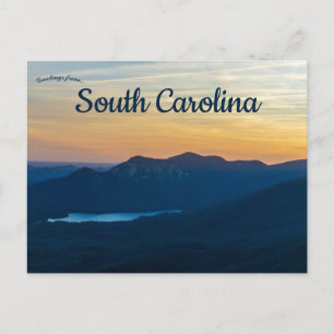 Cartão Postal Pôr do sol em Table Rock Carolina do Sul