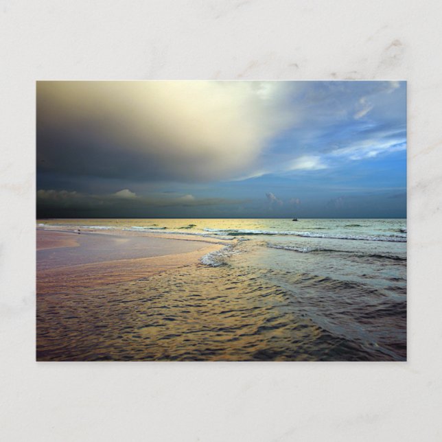 Cartão Postal Por do sol em uma praia de Anna Maria (Frente)