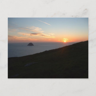 Cartão Postal Por do sol fora das ilhas de Blasket