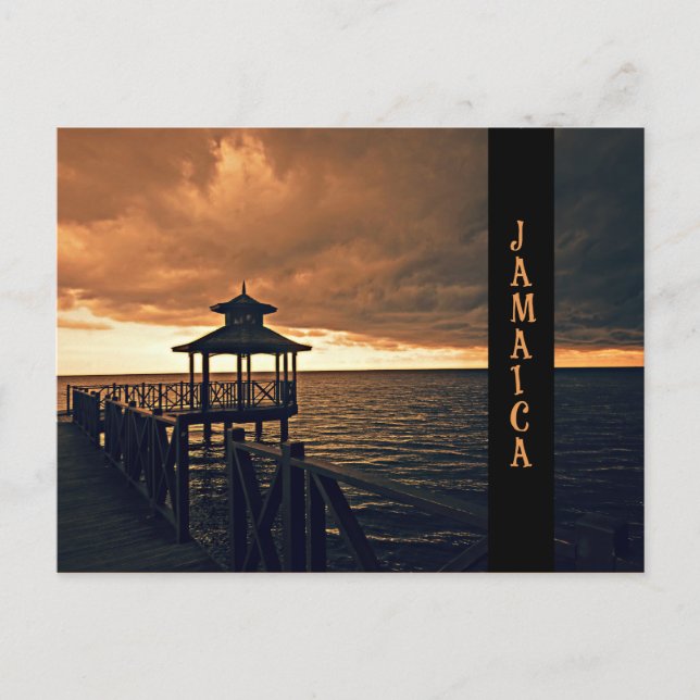 Cartão Postal Pôr do sol jamaicano (Frente)