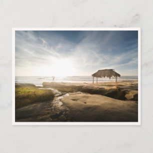 Cartão Postal Pôr do sol La Jolla San Diego Praia Windnsea Foto
