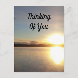Cartão Postal Pôr do Sol Luz Radiante Pensando em Você
