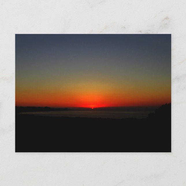 Cartão Postal Pôr do sol na água (Frente)