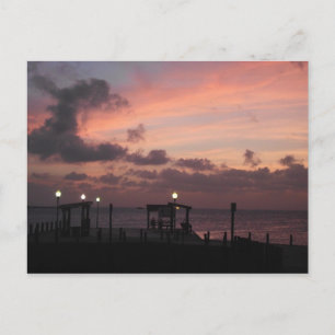 Cartão Postal Por do sol na baía de Copano